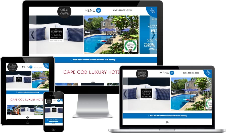 The Platinum Pebble Boutique Inn Website Design Community Web